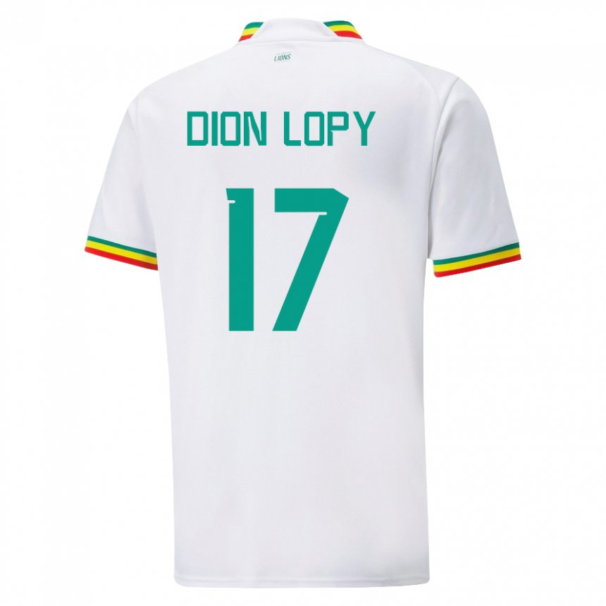 Hombre Camiseta Senegal Dion Lopy #17 Blanco 1ª Equipación 22-24 La Camisa Argentina