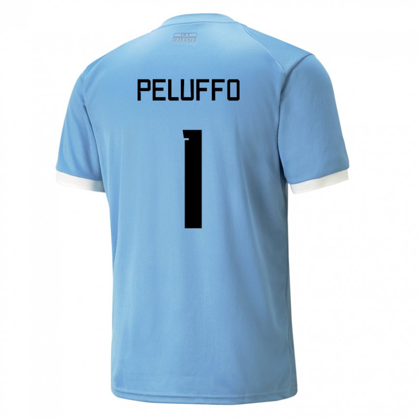 Hombre Camiseta Uruguay Daniel Peluffo #1 Azul 1ª Equipación 22-24 La Camisa Argentina