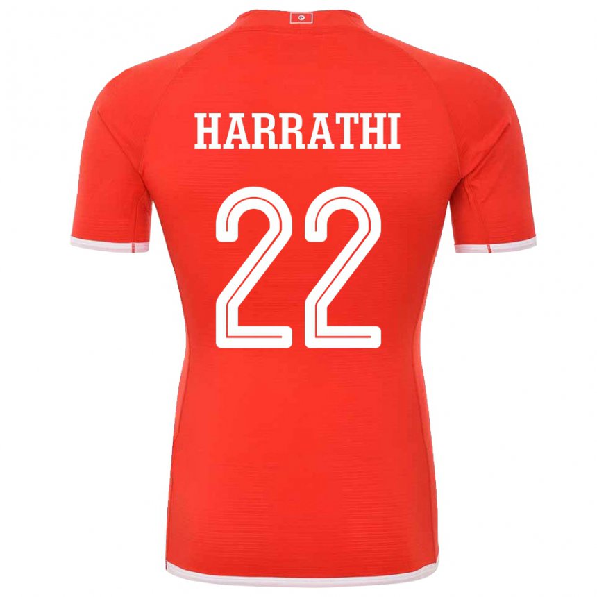 Hombre Camiseta Túnez Najla Harrathi #22 Rojo 1ª Equipación 22-24 La Camisa Argentina