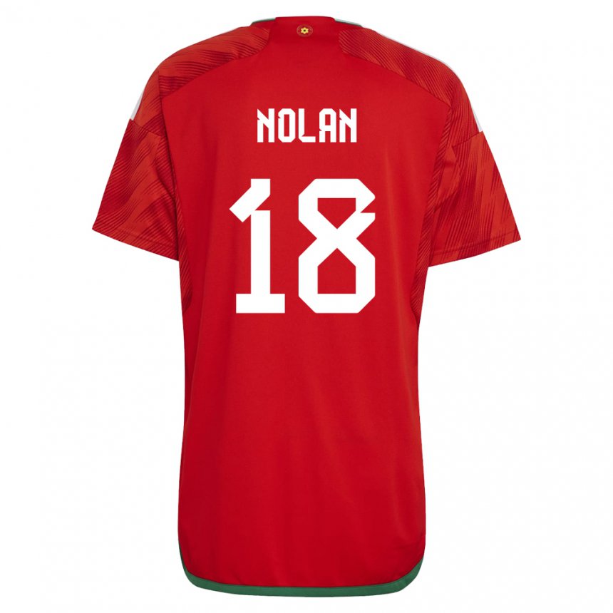 Hombre Camiseta Gales Kylie Nolan #18 Rojo 1ª Equipación 22-24 La Camisa Argentina