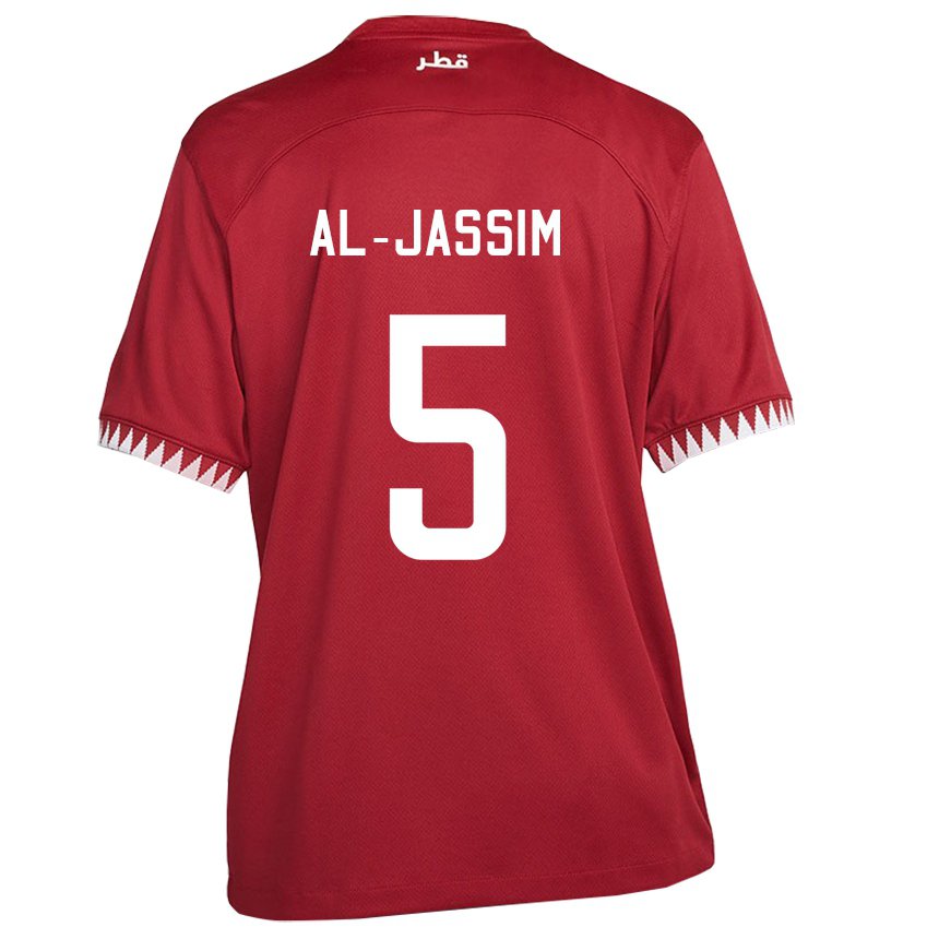 Hombre Camiseta Catar Dana Al Jassim #5 Granate 1ª Equipación 22-24 La Camisa Argentina