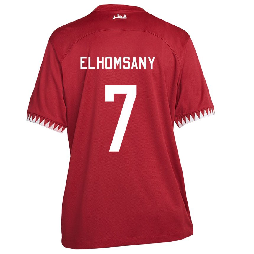 Hombre Camiseta Catar Yasmeen Elhomsany #7 Granate 1ª Equipación 22-24 La Camisa Argentina