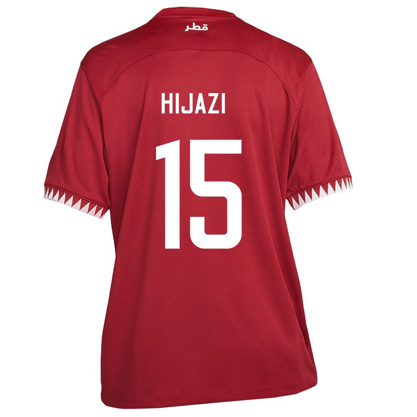 Hombre Camiseta Catar Asalet Hijazi #15 Granate 1ª Equipación 22-24 La Camisa Argentina