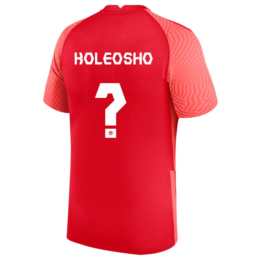 Hombre Camiseta Canadá Luca Koleosho #0 Rojo 1ª Equipación 22-24 La Camisa Argentina