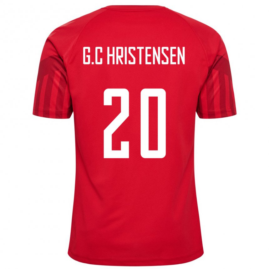 Hombre Camiseta Dinamarca Gustav Christensen #20 Rojo 1ª Equipación 22-24 La Camisa Argentina