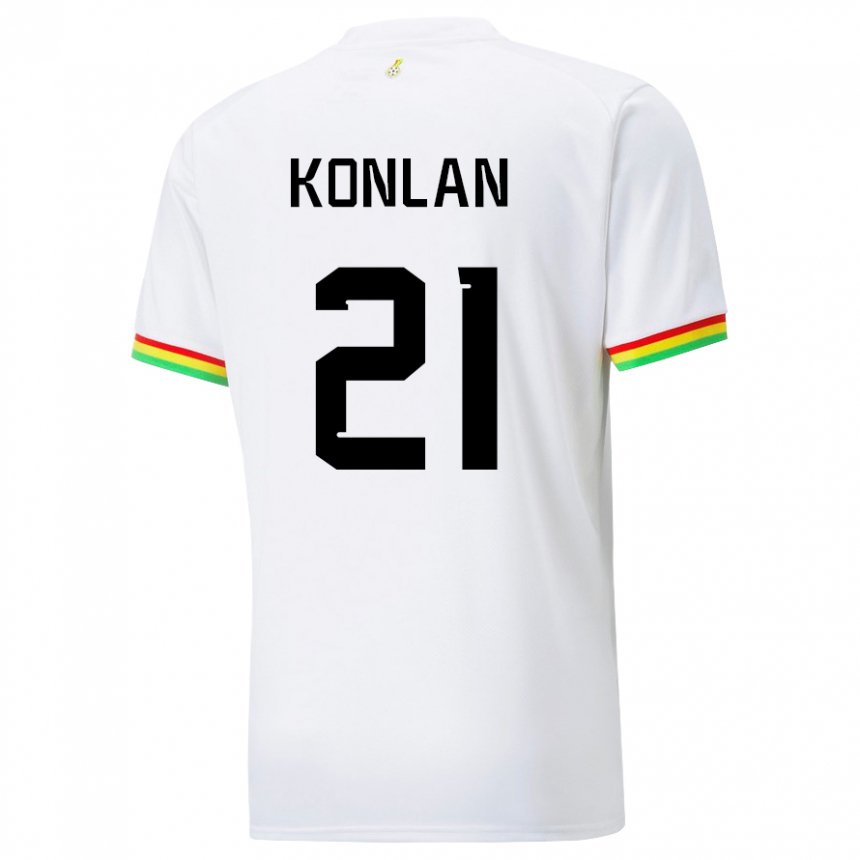 Hombre Camiseta Ghana Cynthia Konlan #21 Blanco 1ª Equipación 22-24 La Camisa Argentina