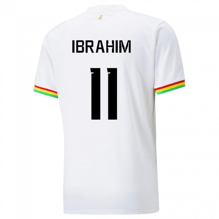 Hombre Camiseta Ghana Zubairu Ibrahim #11 Blanco 1ª Equipación 22-24 La Camisa Argentina