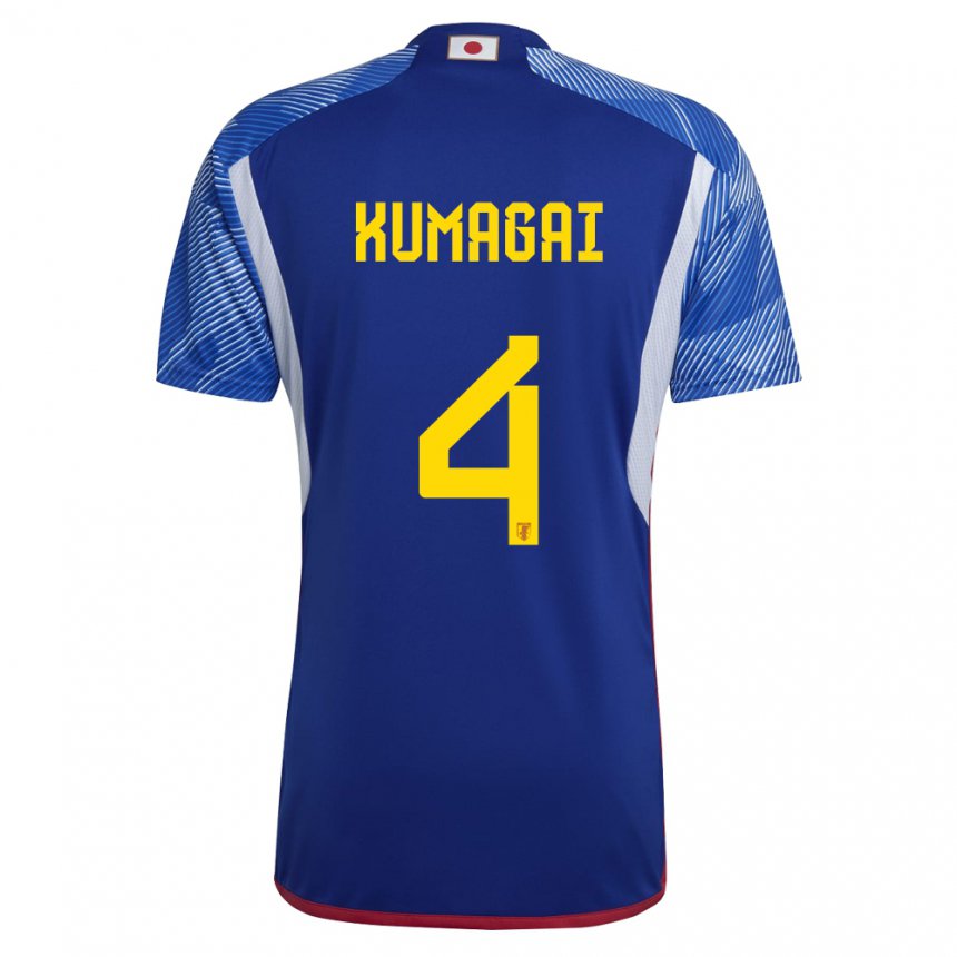 Hombre Camiseta Japón Saki Kumagai #4 Azul Real 1ª Equipación 22-24 La Camisa Argentina