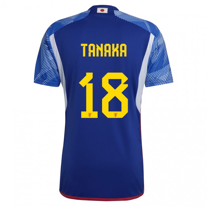 Hombre Camiseta Japón Momoko Tanaka #18 Azul Real 1ª Equipación 22-24 La Camisa Argentina