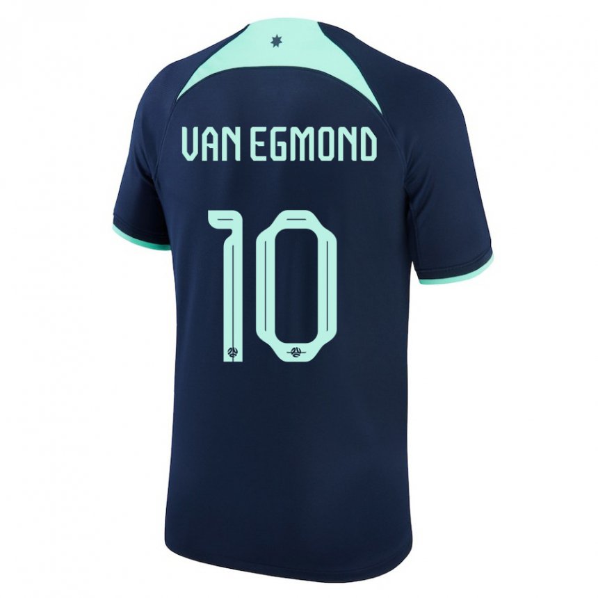 Hombre Camiseta Australia Emily Van Egmond #10 Azul Oscuro 2ª Equipación 22-24 La Camisa Argentina