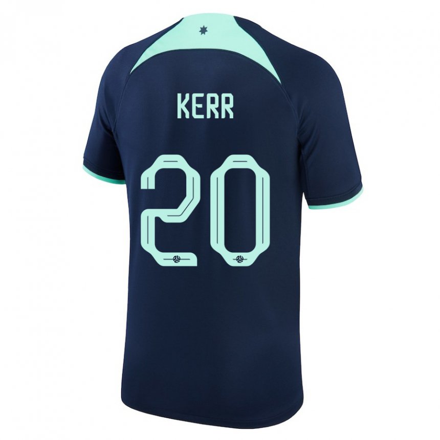 Hombre Camiseta Australia Sam Kerr #20 Azul Oscuro 2ª Equipación 22-24 La Camisa Argentina