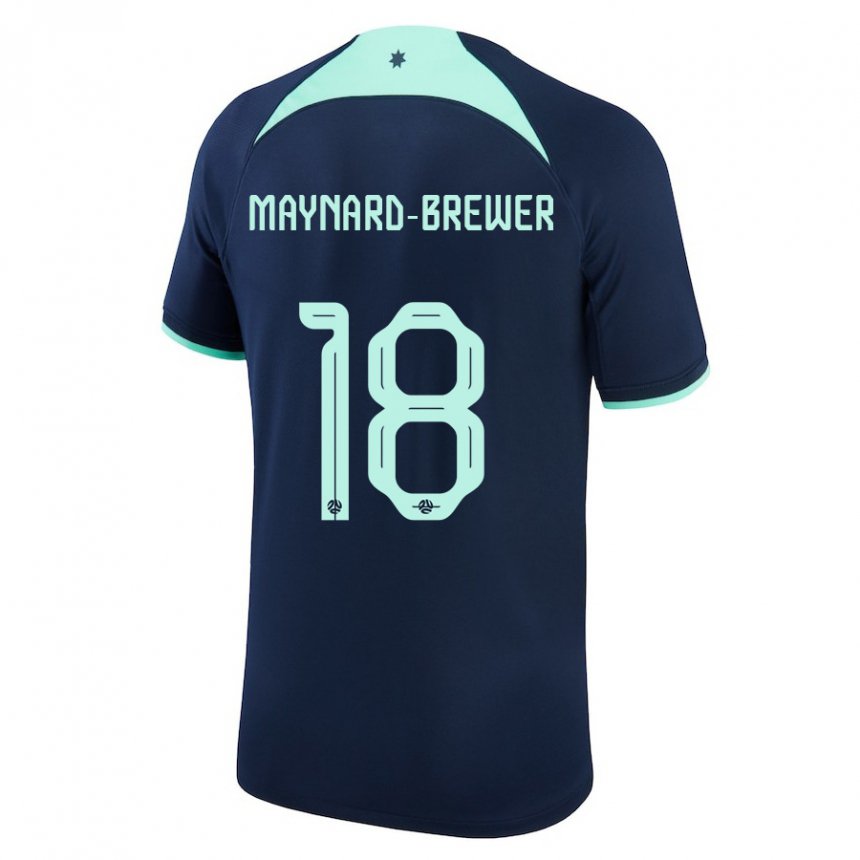 Hombre Camiseta Australia Ashley Maynard Brewer #18 Azul Oscuro 2ª Equipación 22-24 La Camisa Argentina