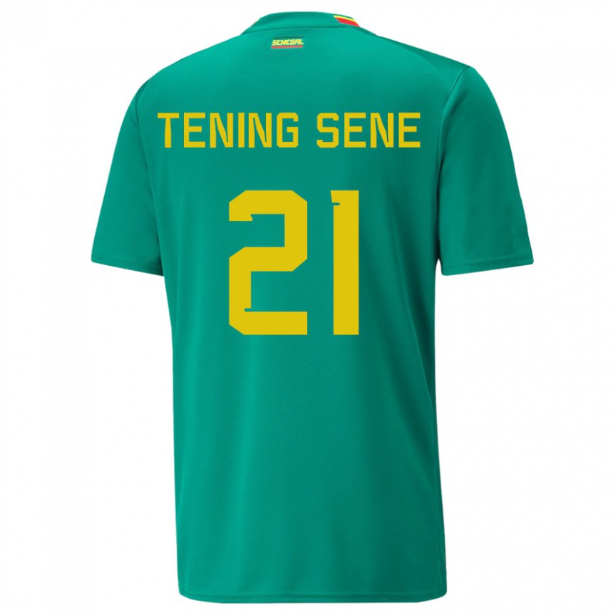 Hombre Camiseta Senegal Tening Sene #21 Verde 2ª Equipación 22-24 La Camisa Argentina