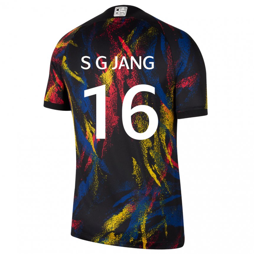 Hombre Camiseta Corea Del Sur Jang Sel Gi #16 Multicolor 2ª Equipación 22-24 La Camisa Argentina