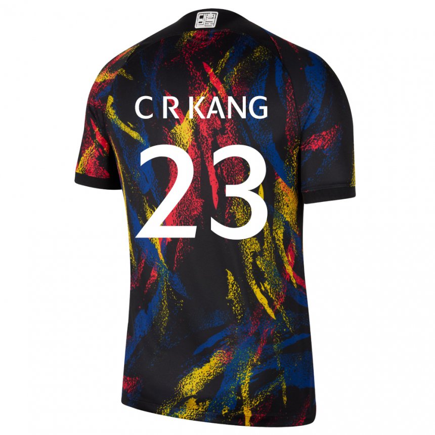 Hombre Camiseta Corea Del Sur Kang Chae Rim #23 Multicolor 2ª Equipación 22-24 La Camisa Argentina