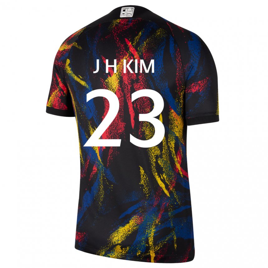 Hombre Camiseta Corea Del Sur Kim Jung Hoon #23 Multicolor 2ª Equipación 22-24 La Camisa Argentina