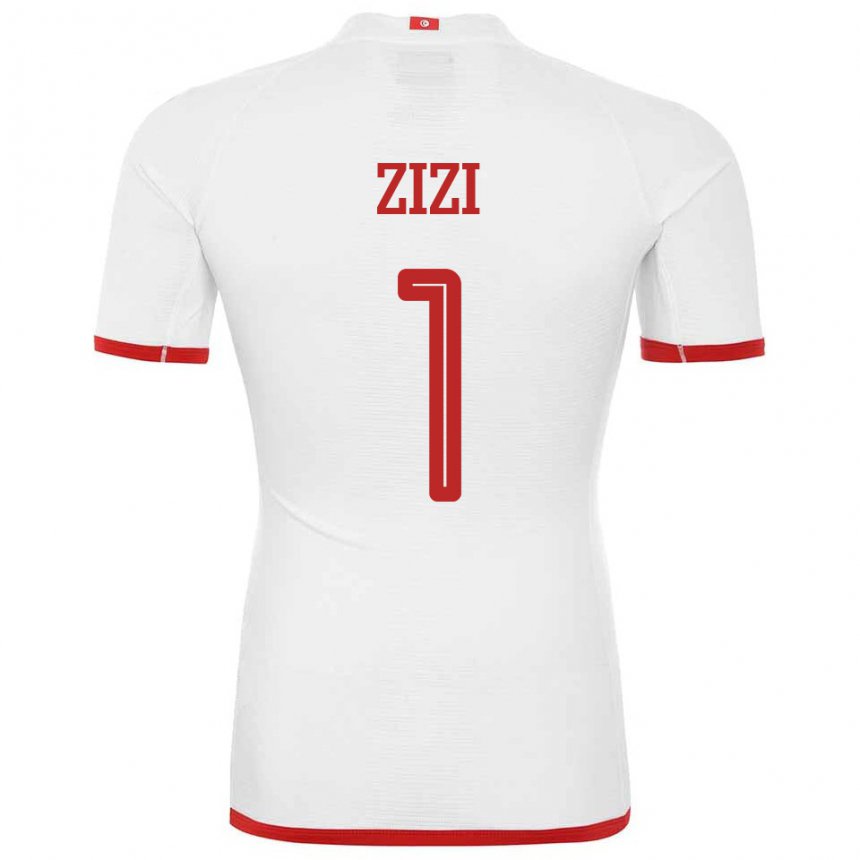 Hombre Camiseta Túnez Nesrine Zizi #1 Blanco 2ª Equipación 22-24 La Camisa Argentina