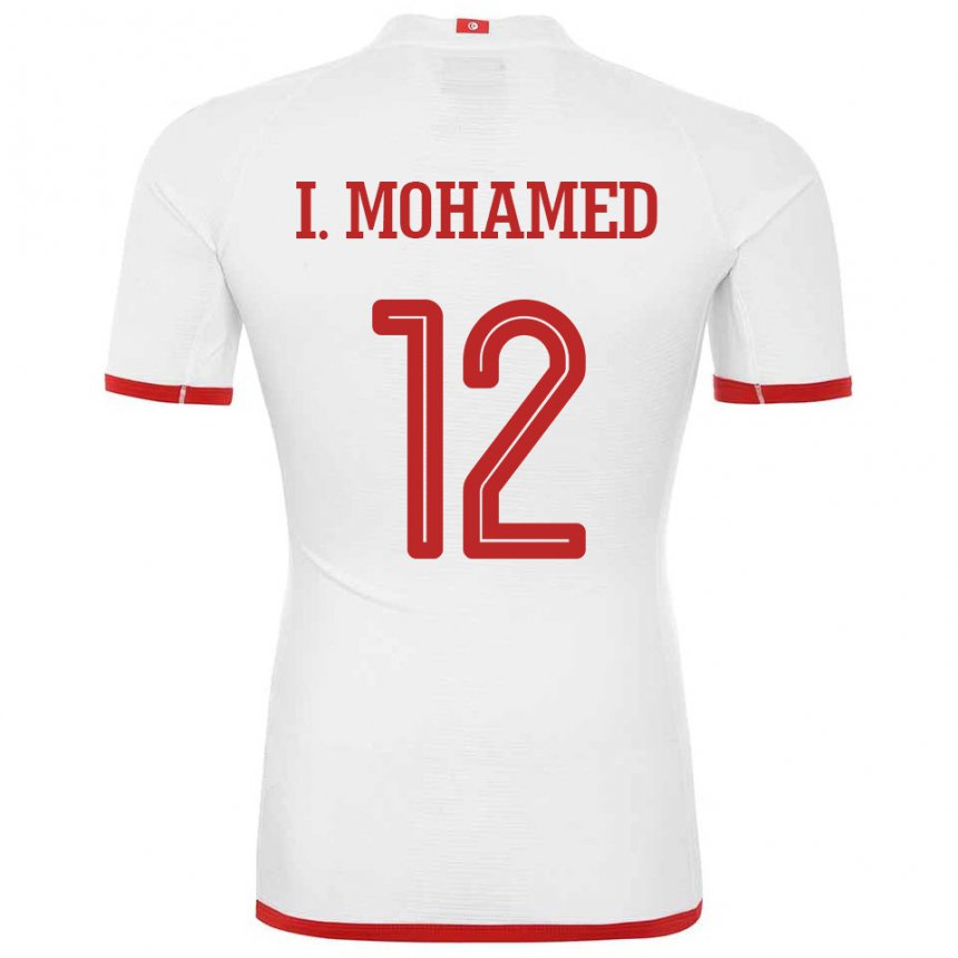 Hombre Camiseta Túnez Ibtissem Ben Mohamed #12 Blanco 2ª Equipación 22-24 La Camisa Argentina