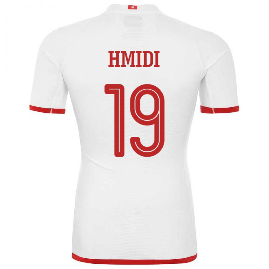 Hombre Camiseta Túnez Baraket Hmidi #19 Blanco 2ª Equipación 22-24 La Camisa Argentina