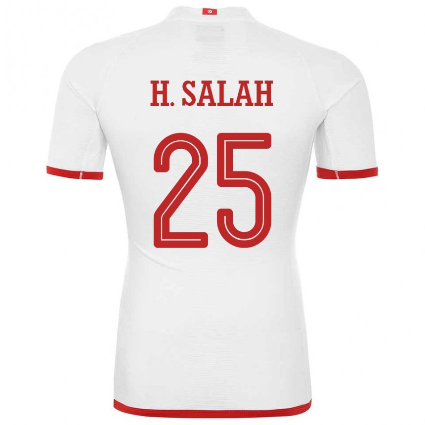 Hombre Camiseta Túnez Heni Ben Salah #25 Blanco 2ª Equipación 22-24 La Camisa Argentina