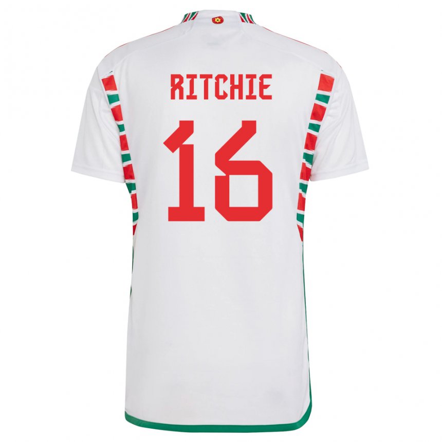 Hombre Camiseta Gales Amelia Ritchie #16 Blanco 2ª Equipación 22-24 La Camisa Argentina