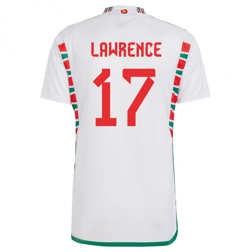 Hombre Camiseta Gales Nadia Lawrence #17 Blanco 2ª Equipación 22-24 La Camisa Argentina