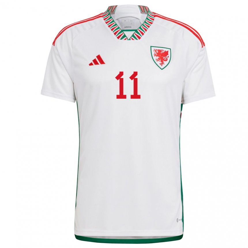 Hombre Camiseta Gales James Crole #11 Blanco 2ª Equipación 22-24 La Camisa Argentina