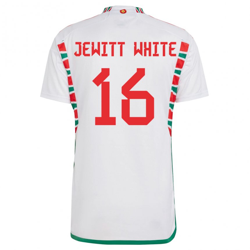Hombre Camiseta Gales Harry Jewitt White #16 Blanco 2ª Equipación 22-24 La Camisa Argentina