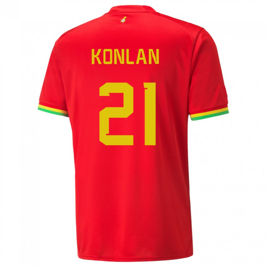 Hombre Camiseta Ghana Cynthia Konlan #21 Rojo 2ª Equipación 22-24 La Camisa Argentina