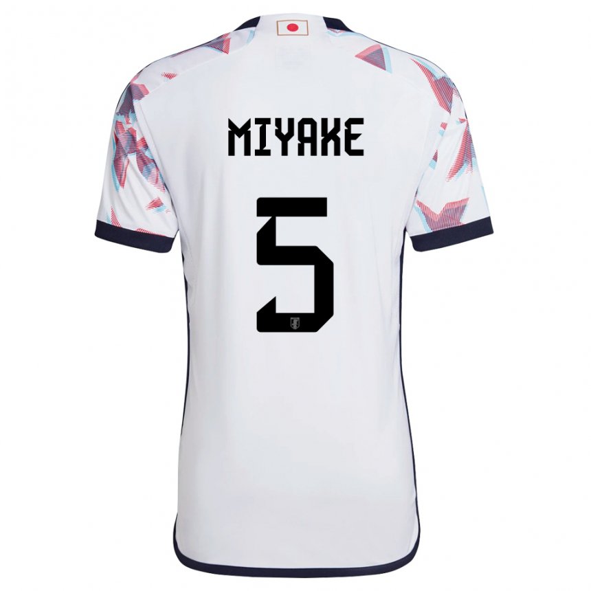 Hombre Camiseta Japón Shiori Miyake #5 Blanco 2ª Equipación 22-24 La Camisa Argentina