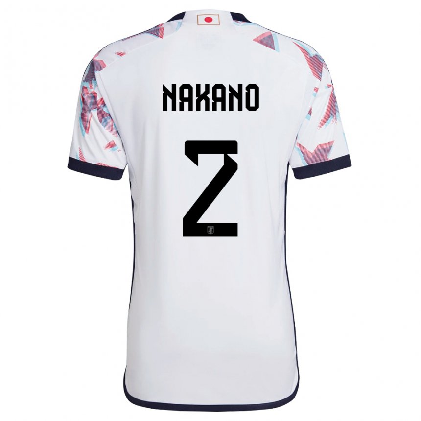 Hombre Camiseta Japón Shinya Nakano #2 Blanco 2ª Equipación 22-24 La Camisa Argentina