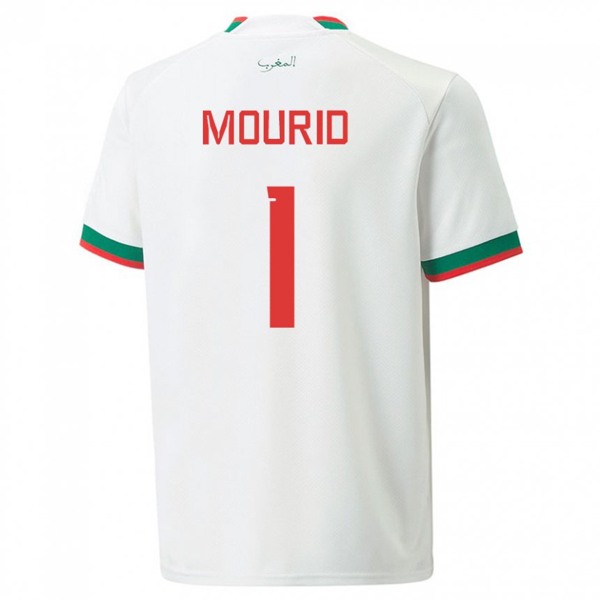 Hombre Camiseta Marruecos Taha Mourid #1 Blanco 2ª Equipación 22-24 La Camisa Argentina