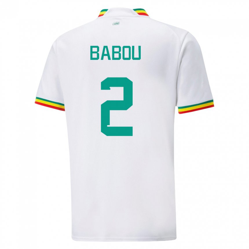 Mujer Camiseta Senegal Marieme Babou #2 Blanco 1ª Equipación 22-24 La Camisa Argentina