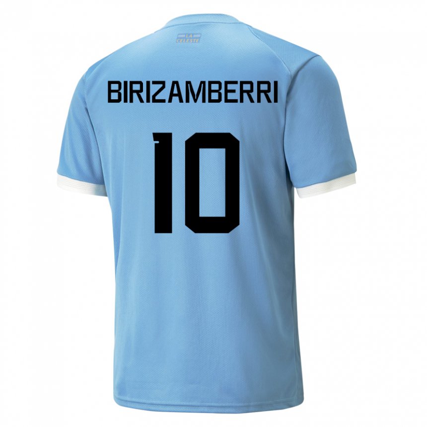 Mujer Camiseta Uruguay Carolina Birizamberri #10 Azul 1ª Equipación 22-24 La Camisa Argentina