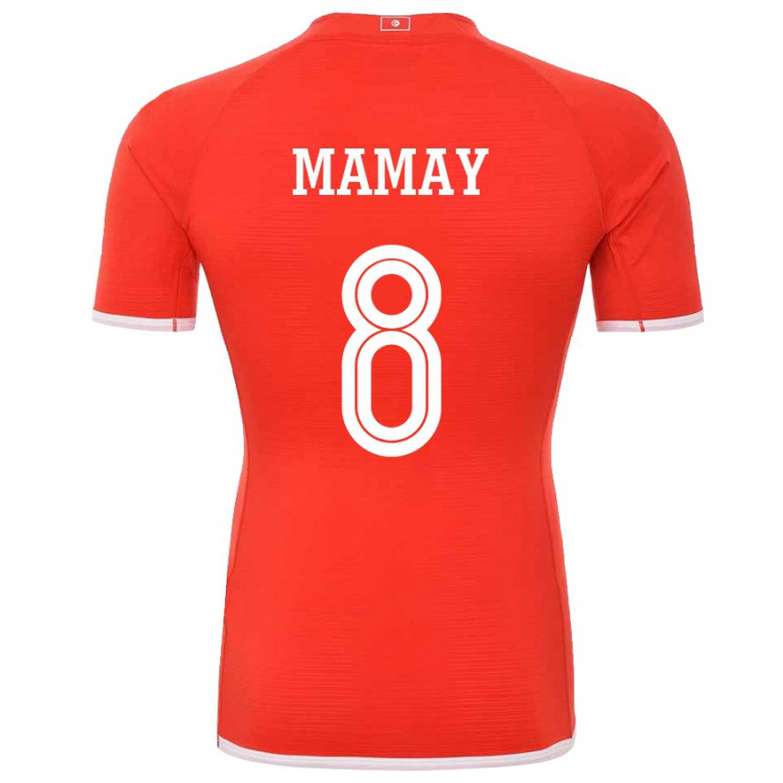 Mujer Camiseta Túnez Sabrine Mamay #8 Rojo 1ª Equipación 22-24 La Camisa Argentina