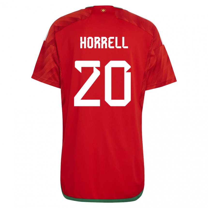 Mujer Camiseta Gales Grace Horrell #20 Rojo 1ª Equipación 22-24 La Camisa Argentina