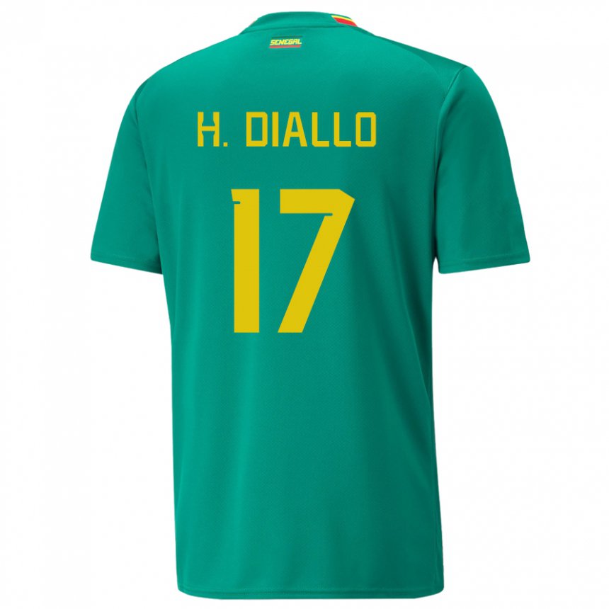 Mujer Camiseta Senegal Hapsatou Malado Diallo #17 Verde 2ª Equipación 22-24 La Camisa Argentina