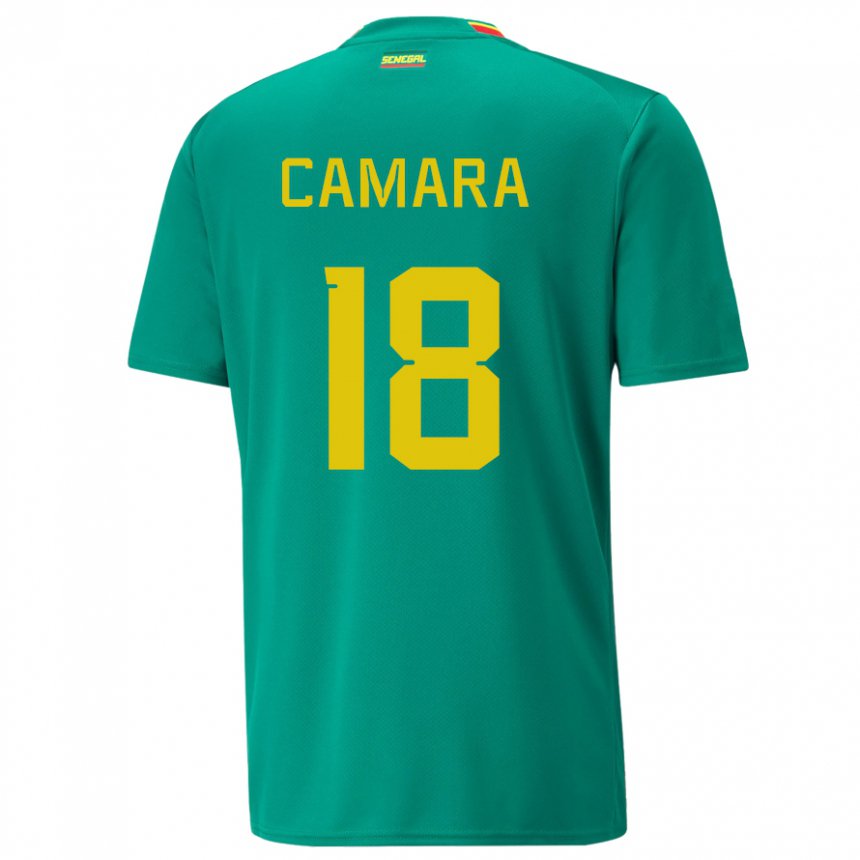 Mujer Camiseta Senegal Meta Camara #18 Verde 2ª Equipación 22-24 La Camisa Argentina