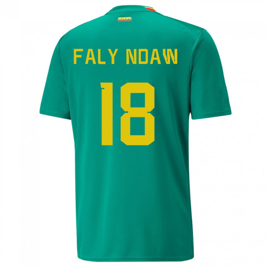 Mujer Camiseta Senegal Faly Ndaw #18 Verde 2ª Equipación 22-24 La Camisa Argentina