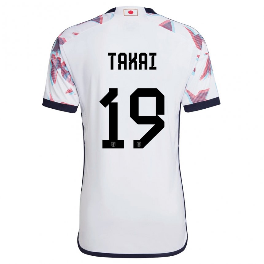 Mujer Camiseta Japón Kota Takai #19 Blanco 2ª Equipación 22-24 La Camisa Argentina