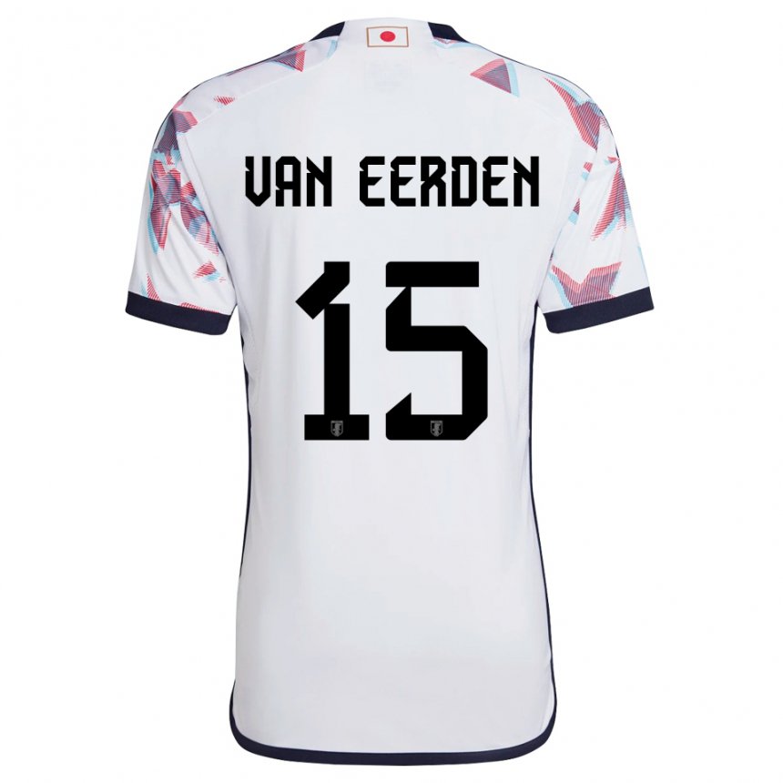 Mujer Camiseta Japón Shawn Van Eerden #15 Blanco 2ª Equipación 22-24 La Camisa Argentina