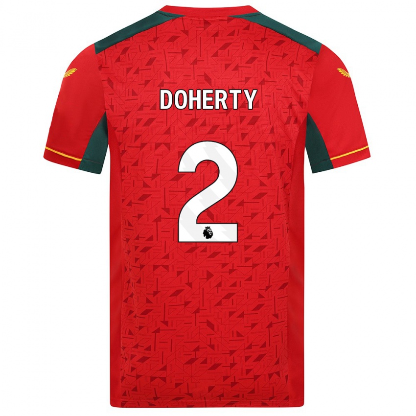 Niño Camiseta Matt Doherty #2 Rojo 2ª Equipación 2023/24 La Camisa Argentina