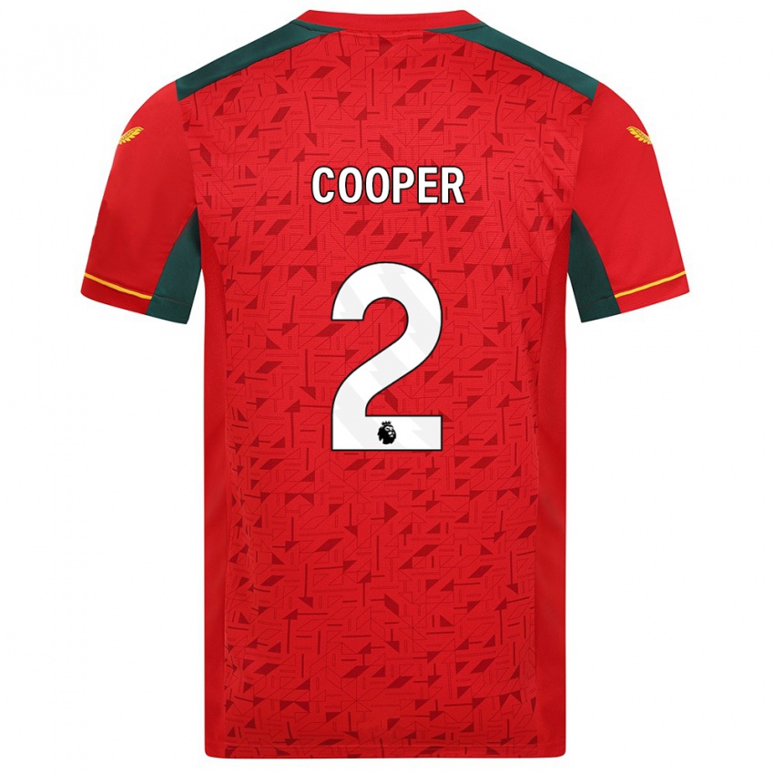 Niño Camiseta Laura Cooper #2 Rojo 2ª Equipación 2023/24 La Camisa Argentina