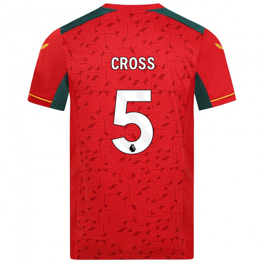 Niño Camiseta Emma Cross #5 Rojo 2ª Equipación 2023/24 La Camisa Argentina