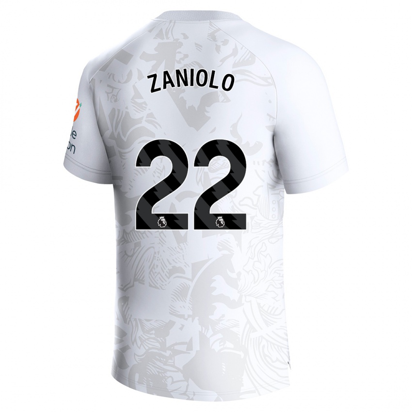 Niño Camiseta Nicolo Zaniolo #22 Blanco 2ª Equipación 2023/24 La Camisa Argentina