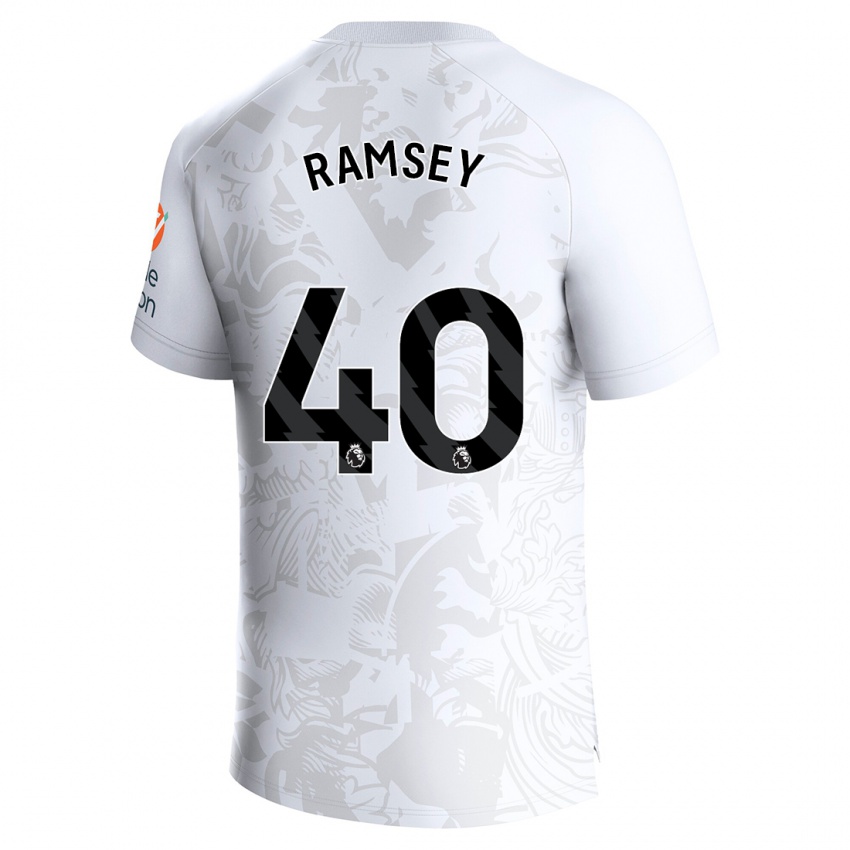 Niño Camiseta Aaron Ramsey #40 Blanco 2ª Equipación 2023/24 La Camisa Argentina
