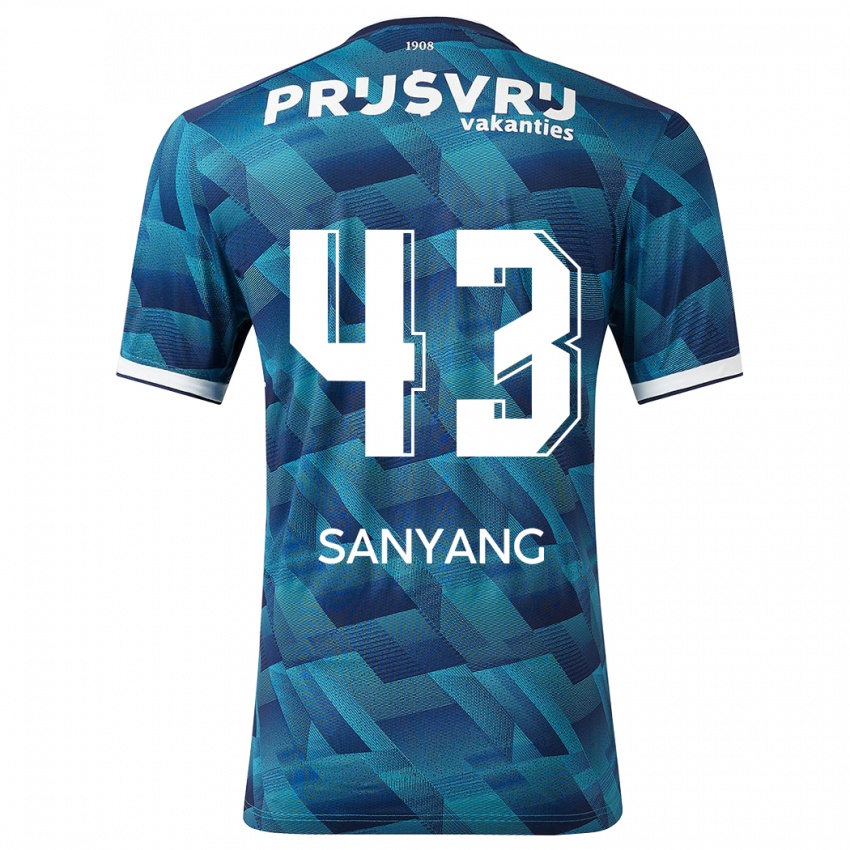 Niño Camiseta Amadou-David Sanyang #43 Azul 2ª Equipación 2023/24 La Camisa Argentina