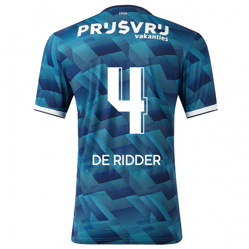 Niño Camiseta Robine De Ridder #4 Azul 2ª Equipación 2023/24 La Camisa Argentina