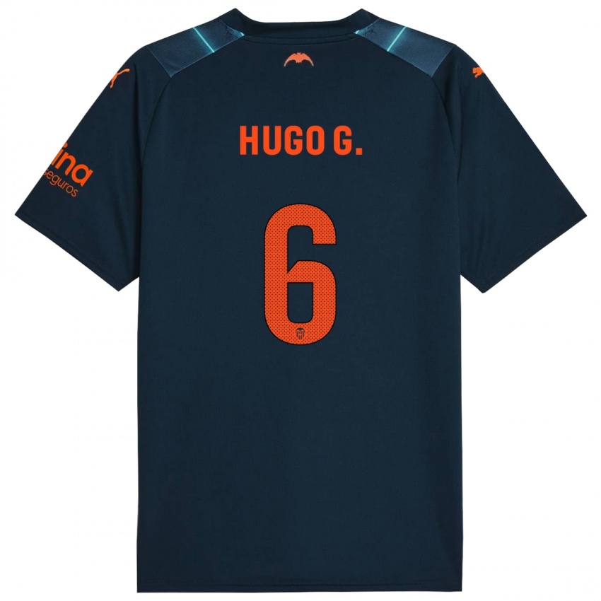 Niño Camiseta Hugo Guillamon #6 Azul Marino 2ª Equipación 2023/24 La Camisa Argentina