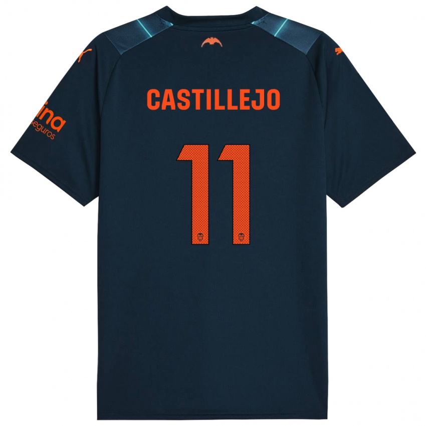 Niño Camiseta Samu Castillejo #11 Azul Marino 2ª Equipación 2023/24 La Camisa Argentina